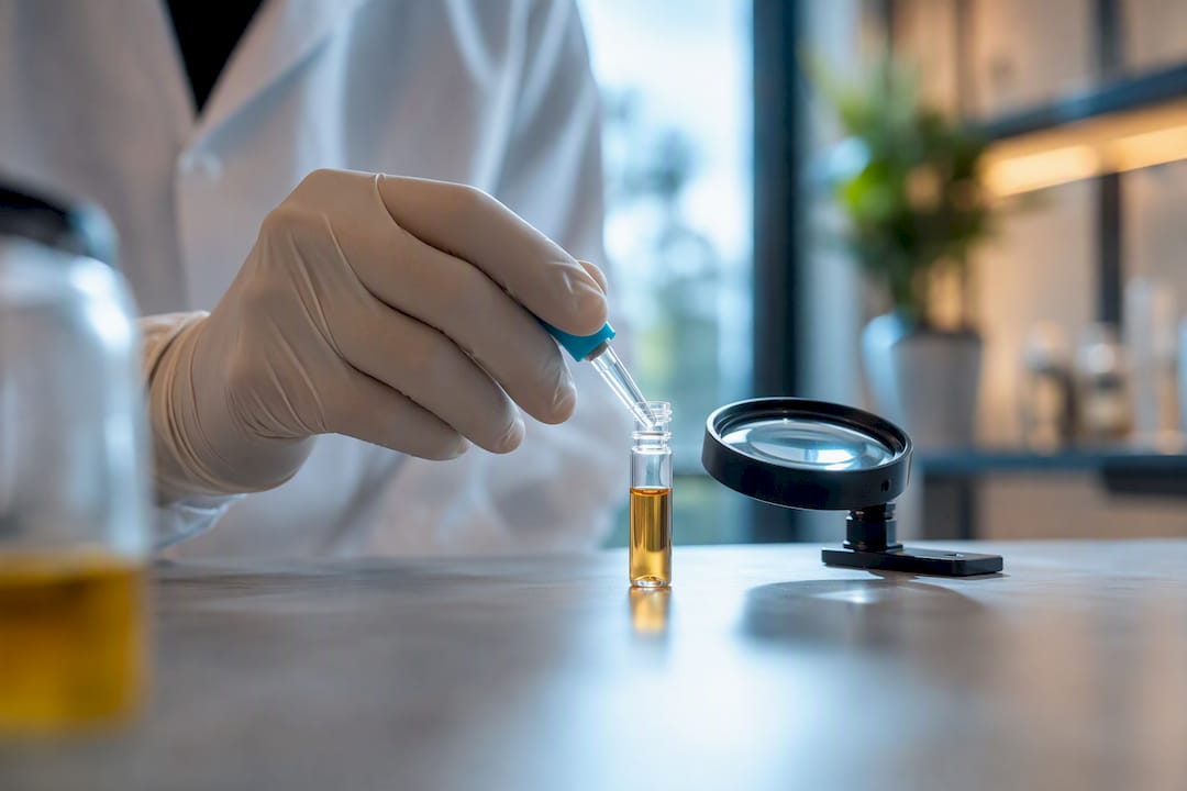 Die anonymisierte Laborprobe wird sorgfältig analysiert