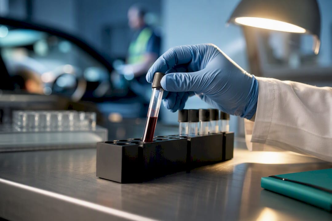 Blutprobe zur THC-Analyse im Labor
