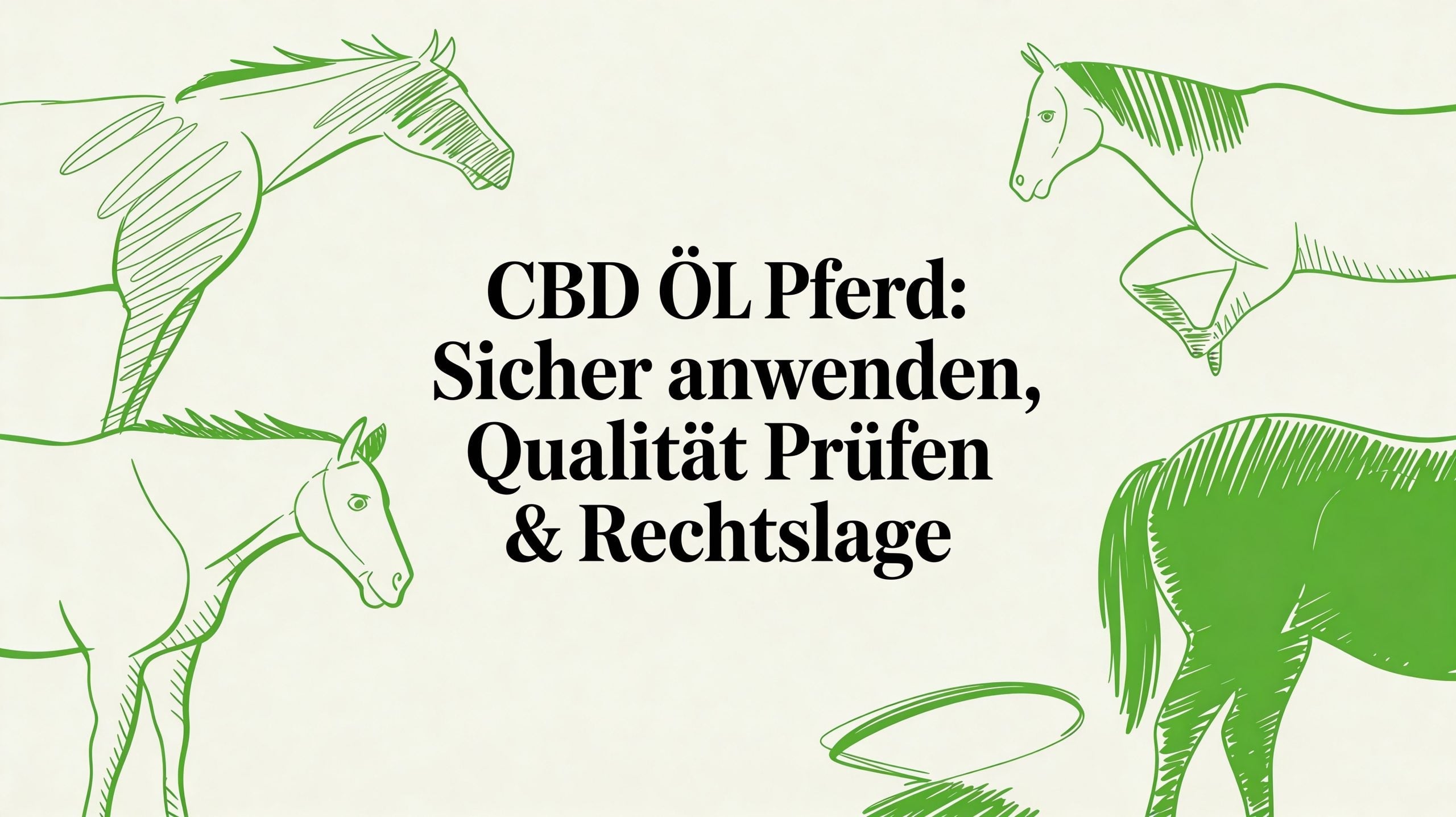 CBD Öl Pferd: Sicher anwenden, Qualität prüfen &amp; Rechtslage