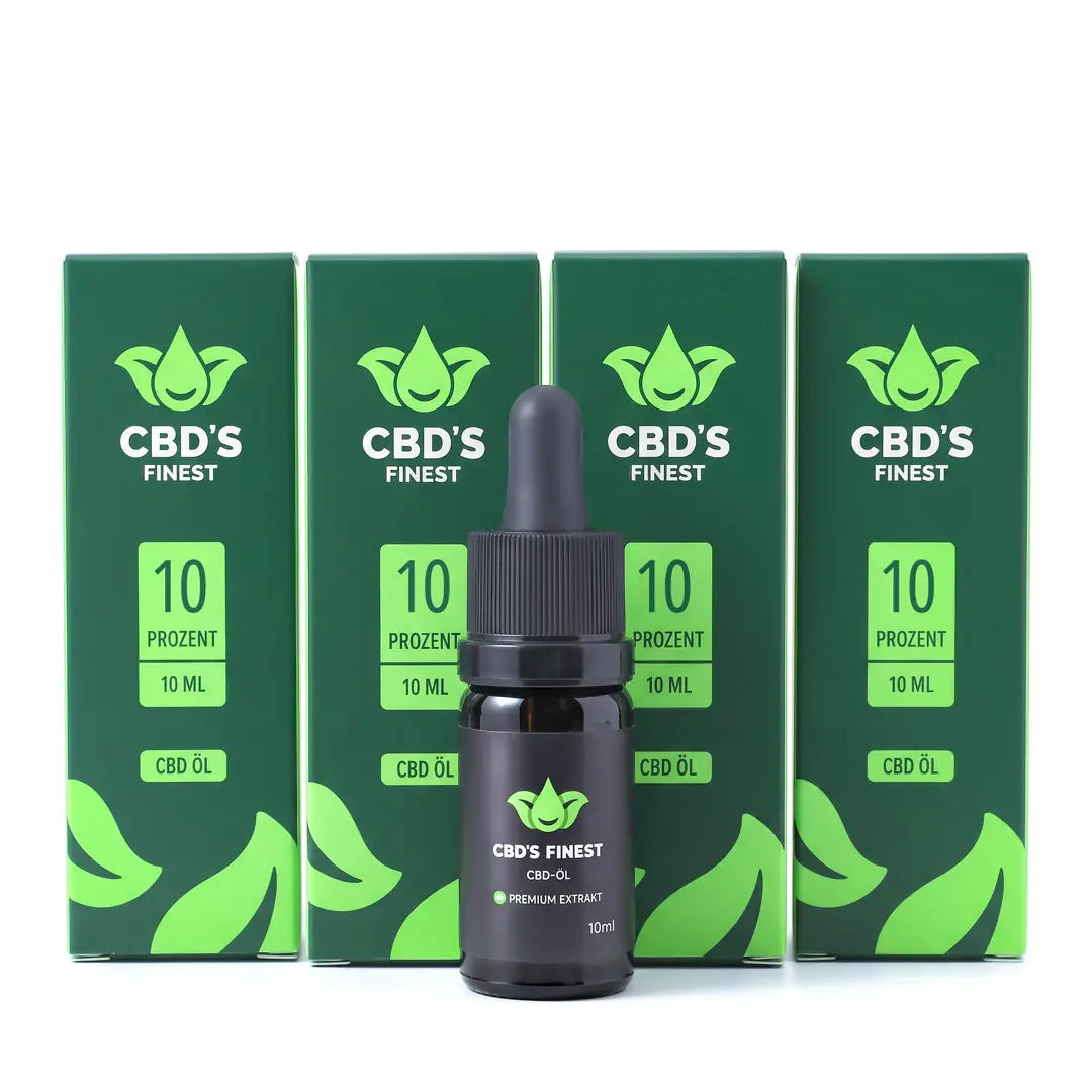 4x Premium CBD-Öl 10% (10ml Flaschen)