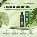 Vollspektrum CBD-Öl 10 % – 1000 mg CBD auf 10 ml