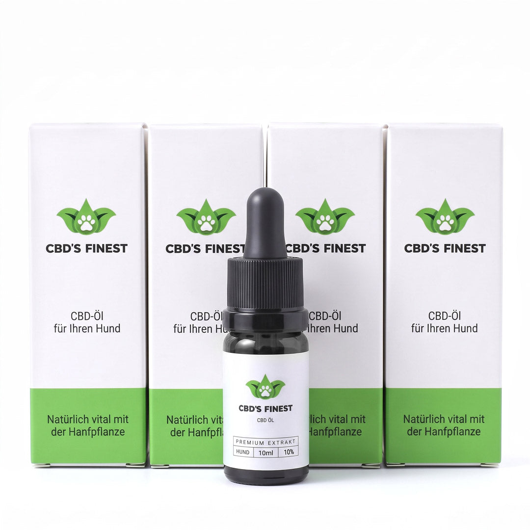 4x CBD-Öl für Hunde 10% 10 ml